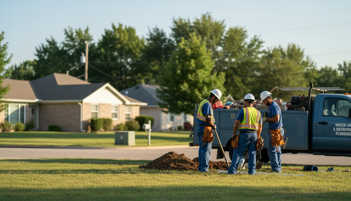 Residential water line and bathroom plumbing service in Harveyville, KS